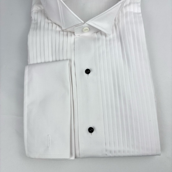 New Kyle Thomas Men’s Formal Dress Shirt White Long Slv, 2XL7 18-18.5 36-37 - Picture 4 of 7